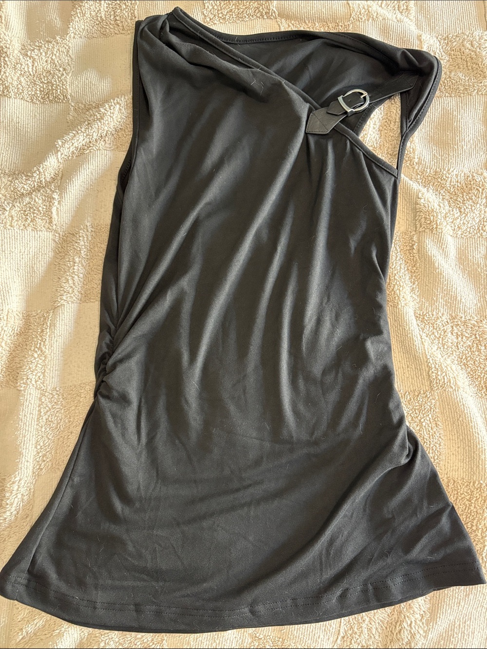 Black sleeveless top